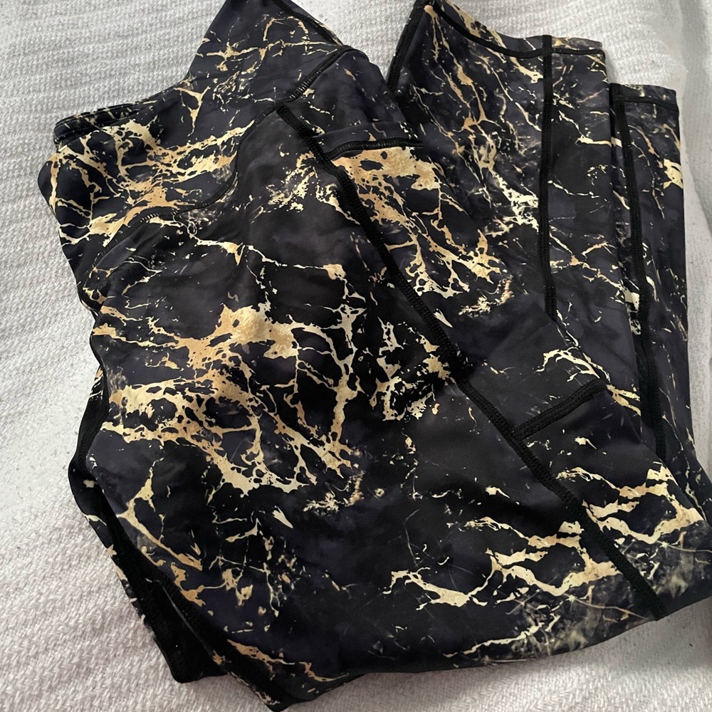 Constantly Varied Gear Gold Marble Leggings